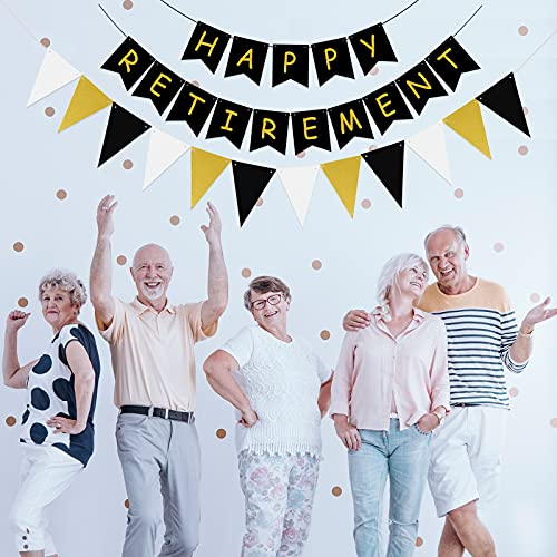 BIEUFBJI Happy Retirement Banner Retirement Theme Party Decorations Kit Retirement Party Decorations for Men Women