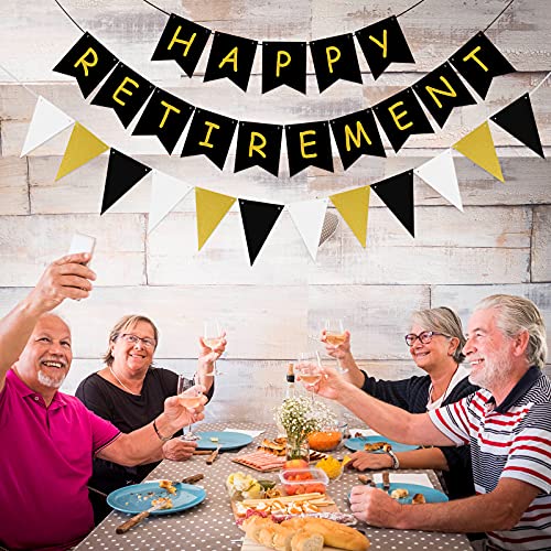 BIEUFBJI Happy Retirement Banner Retirement Theme Party Decorations Kit Retirement Party Decorations for Men Women