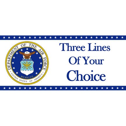 AIR FORCE PERSONALIZED CLASSIC BANNER (18" x 40")