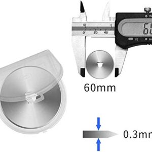 Kingsource SKS-7 Titanium Coated 10 Packs 60mm Pack Rotary Cutter Blades Replacement for Fits Olfa, Fiskar, Martelli, Truecut Cutter Patchwork Tool, Perfect for Cuts Fabric, Sewing, Leather and Paper