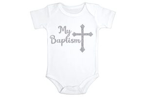 my baptism baby christening onesie | baptism gift | baby baptism onesie (6-9 months), white