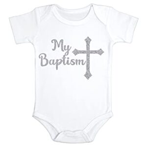 My Baptism Baby Christening Onesie | Baptism Gift | Baby Baptism Onesie (6-9 Months), White