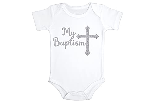 My Baptism Baby Christening Onesie | Baptism Gift | Baby Baptism Onesie (6-9 Months), White