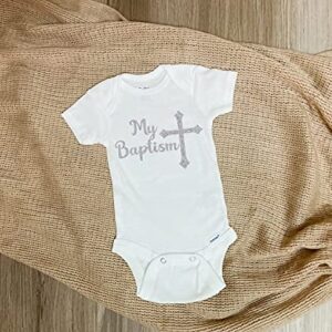 My Baptism Baby Christening Onesie | Baptism Gift | Baby Baptism Onesie (6-9 Months), White