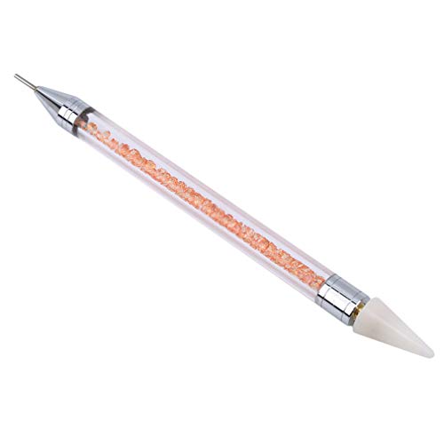 YouCY Point Drill Pen Double-Ended Rhinestone Picker Wax Pencil Manicure Tools Accessories,Orange