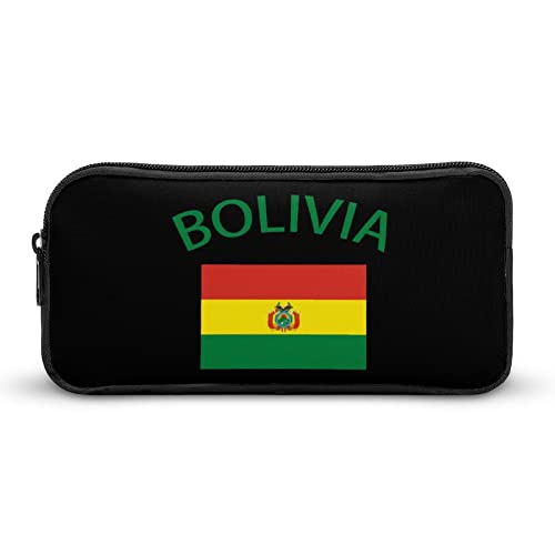 Flag of Bolivia Teen Adult Pencil Case Large Capacity Pen Pencil Bag Durable Storage Pouch