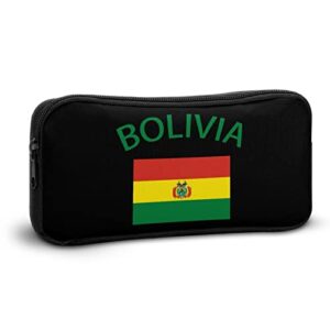 Flag of Bolivia Teen Adult Pencil Case Large Capacity Pen Pencil Bag Durable Storage Pouch