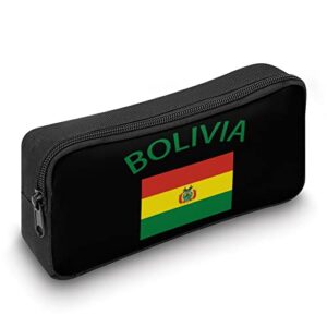 Flag of Bolivia Teen Adult Pencil Case Large Capacity Pen Pencil Bag Durable Storage Pouch