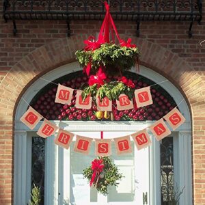 Merry Christmas Jute Burlap Banners,Christmas Decorations,Christmas Banner,Xmas Party Supplies Decorations,Photo Prop