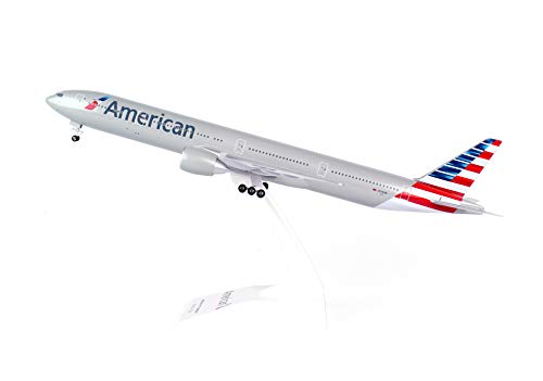 Daron Skymarks SKR715 American 777-300 New Livery Airplane Model Building Kit with Gear, 1/200-Scale , White