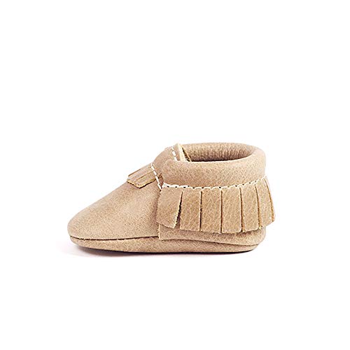 Freshly Picked - Soft Sole Leather Moccasins - Newborn Baby Girl Boy Shoes - Size 0 Weathered Brown