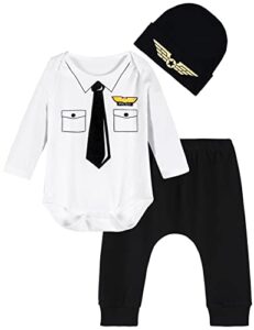 cosland baby boys pilot outfit infant halloween novelty pant sets 3-6 months