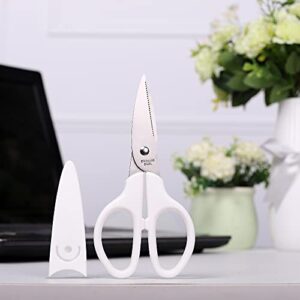 YOUGUOM 6in Multipurpose Scissors, Comfort Grip, Stainless Steel Sharp Basic Shears for Office Home Household Kitchen School Craft Supplies w/ Protective Cover