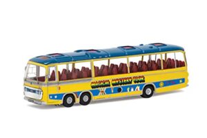 corgi the beatles magical mystery tour bus 1:76 diecast display model cc42419, yellow & blue