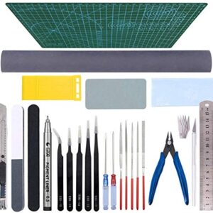 Gundam Tools Kit Esoca 28Pcs Gunpla Tools Gundam Model Kit Tool Bandai Tool Kit Gundam Modeler Basic Tools Craft Set for Gundam Model Building Repairing and Fixing