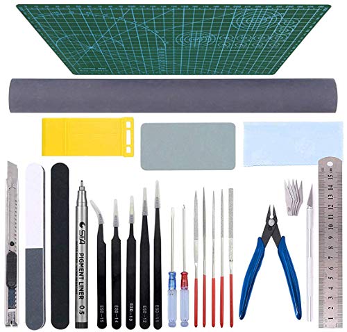 Gundam Tools Kit Esoca 28Pcs Gunpla Tools Gundam Model Kit Tool Bandai Tool Kit Gundam Modeler Basic Tools Craft Set for Gundam Model Building Repairing and Fixing