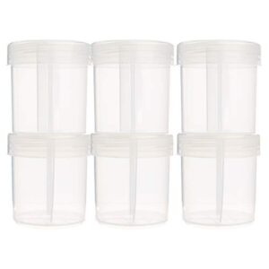 Advantus Corp (6 Pack) 20oz Plastic Storage Containers with Dividers Lids Craft Desk Jewelry Organizer