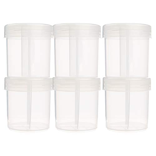 Advantus Corp (6 Pack) 20oz Plastic Storage Containers with Dividers Lids Craft Desk Jewelry Organizer