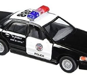 🚓 KiNSMART Ford Crown Victoria 5" 1:42 Scale Police Interceptor Car w/ Pullback Action 👮