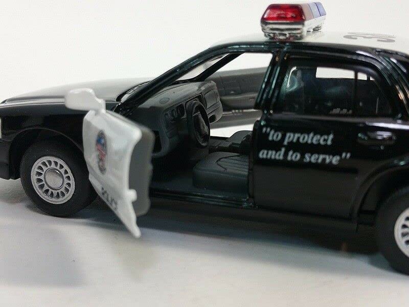 🚓 KiNSMART Ford Crown Victoria 5" 1:42 Scale Police Interceptor Car w/ Pullback Action 👮