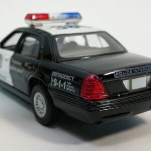 🚓 KiNSMART Ford Crown Victoria 5" 1:42 Scale Police Interceptor Car w/ Pullback Action 👮