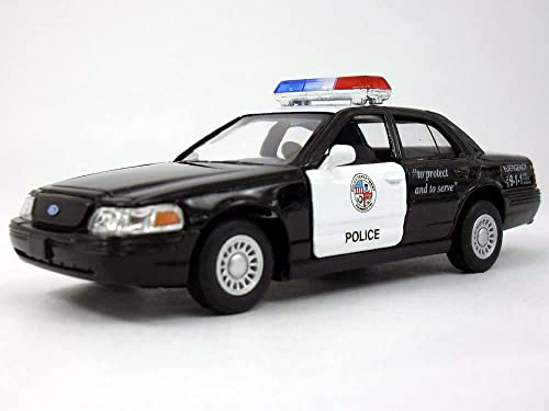 🚓 KiNSMART Ford Crown Victoria 5" 1:42 Scale Police Interceptor Car w/ Pullback Action 👮