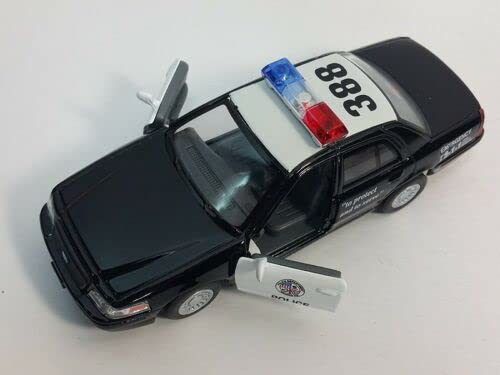 🚓 KiNSMART Ford Crown Victoria 5" 1:42 Scale Police Interceptor Car w/ Pullback Action 👮