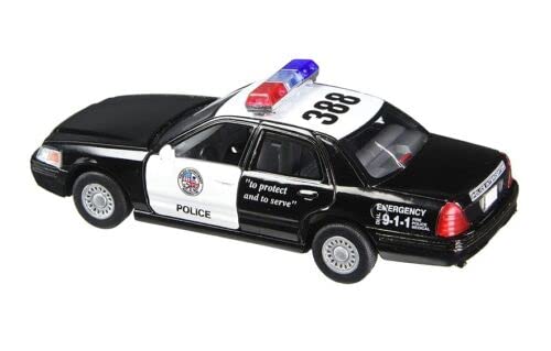 🚓 KiNSMART Ford Crown Victoria 5" 1:42 Scale Police Interceptor Car w/ Pullback Action 👮