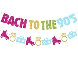 bach to the 90’s bachelorette party decorations, bach to the 90’s banner retro garland for 90s theme party supplies