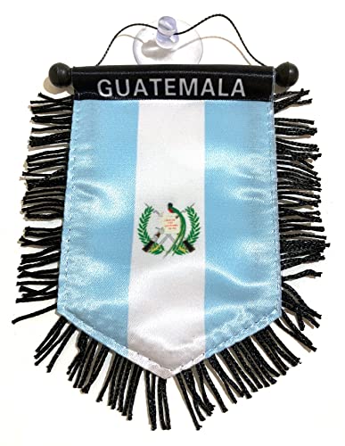 PRK 14 Guatemala Guatemalan Flags for Cars Decals Sticker Small Rearview Mirror Automobile Accessories Homes Design Hanging Mini Banners Windows Sticks to Glass Quality Made Mini Banners