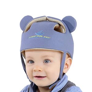 esupport baby adjustable safety helmet headguard protective harnesses hat providing safer environment when learning to crawl walk play (grey-1)