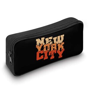 Retro New York City Teen Adult Pencil Case Large Capacity Pen Pencil Bag Durable Storage Pouch