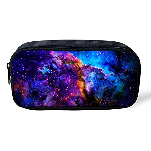 Ledback 3D Galaxy Pencil Box for Boys Multi Color Pencil Bag Children Teens Pen Holder Cosmetic Makeup Bag Women Durable Polyester Stationery Pouch Bag Large Capacity