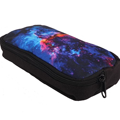 Ledback 3D Galaxy Pencil Box for Boys Multi Color Pencil Bag Children Teens Pen Holder Cosmetic Makeup Bag Women Durable Polyester Stationery Pouch Bag Large Capacity