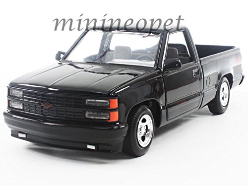 MOTORMAX 73203 1992 92 CHEVROLET 454 SS PICK UP TRUCK 1/24 DIECAST BLACK ,#G14E6GE4R-GE 4-TEW6W206666