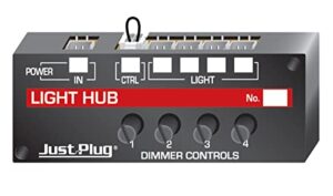 woodland scenics just plug: light hub w/dimmer controls for 4 led lights