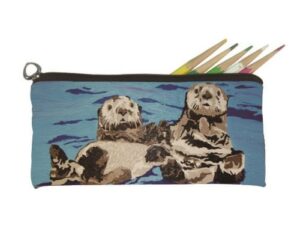 salvador kitti small pencil bag (sea otters – best friends)