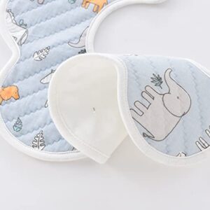 Eimmabey Toddler bib for girls Baby Bibs for Eating and Drooling 3 Pack 360 Rotate Baby Feeding Bibs for Girls