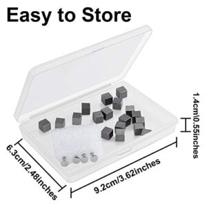 Ruisita 3 Ounces Tungsten Weights Cubes Polished Speed Axles Kit 18 Pieces Tungsten Weights Cubes and 4 Pieces Polished Speed Axles