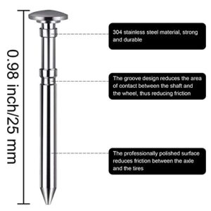 Ruisita 3 Ounces Tungsten Weights Cubes Polished Speed Axles Kit 18 Pieces Tungsten Weights Cubes and 4 Pieces Polished Speed Axles