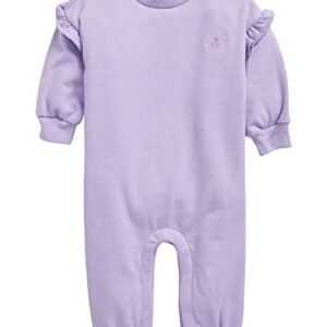 GAP Unisex Baby Ruffle Fleece One-Piece PURPLE LOTUS 18-24M