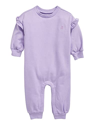 GAP Unisex Baby Ruffle Fleece One-Piece PURPLE LOTUS 18-24M