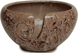 deals of today – abhandicrafts 6″ brown ceramic yarn bowl knitting ball holder yarn storage bowl crochet all men women