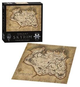 new the elder scrolls v skyrim collector’s puzzle map art 550 pieces 18 x 24 .hn#gg_634t6344 g134548ty70781
