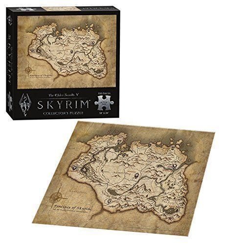 New The Elder Scrolls V Skyrim Collector's Puzzle Map Art 550 Pieces 18 x 24 .HN#GG_634T6344 G134548TY70781