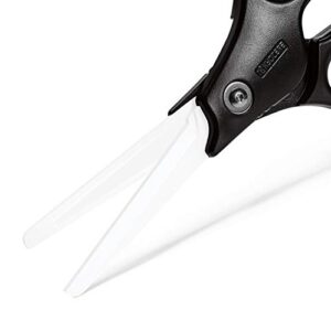 Kyocera Ceramic Scissors, Overall length 7.2" with 2.7" Long Blades, Black Handle With White Blades