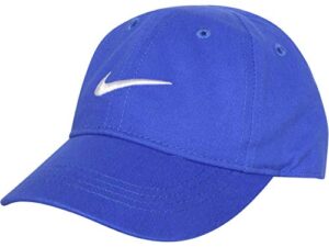 nike baby boys adjustable solid swoosh cotton baseball cap (as1, age, 12_months, 24_months, g_r(6a2319-u89)/w, 12-24 months)