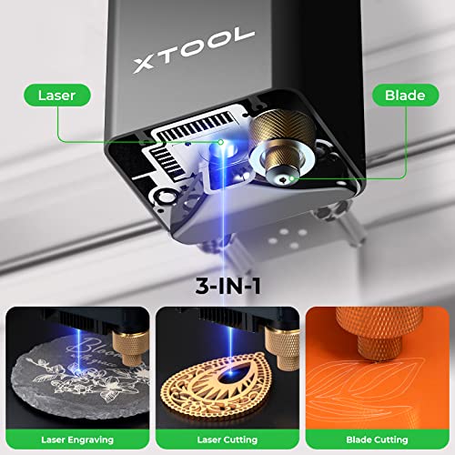 xTool M1 10w Compact 3-in-1 Laser Engraver & Cutting Machine with RA2 Pro & Material Box, Higher Accuracy & Smarter 16MP Auto-Focus, Create Christmas DIY Wood/Metal/Paper/Acrylic/Iron-on/Vinyl