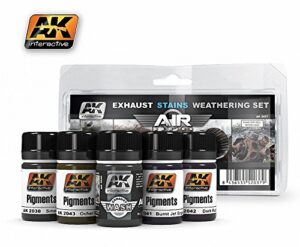 ak interactive exhaust stains weathering set (air series) #2037