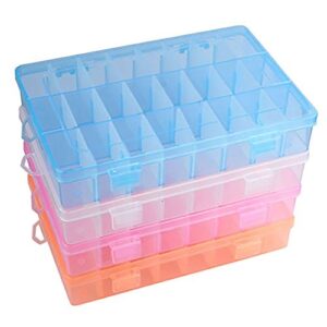 academyus 24 compartments plastic box case jewelry bead storage container craft organizer